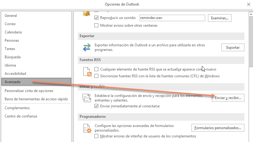 Error 0X8004210A en Outlook 3