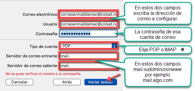 Paso 4 Configurar cuenta de correo en Mail de Mac