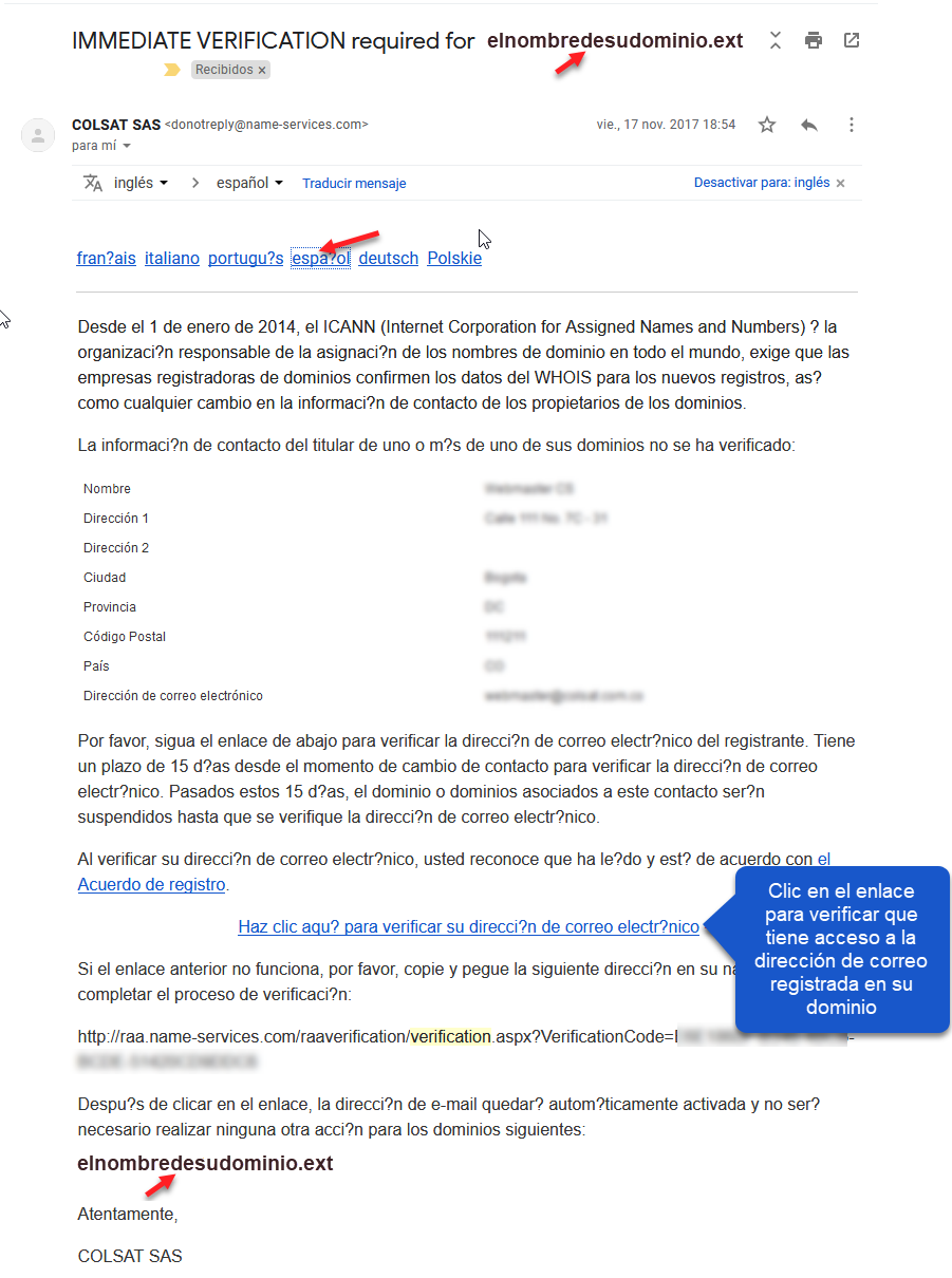 Email ICANN
